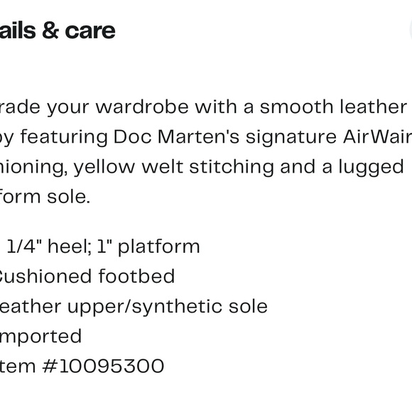 Brand New!! Dr Martens Leona Platform Derby Shoes black $160 - Picture 6 of 16